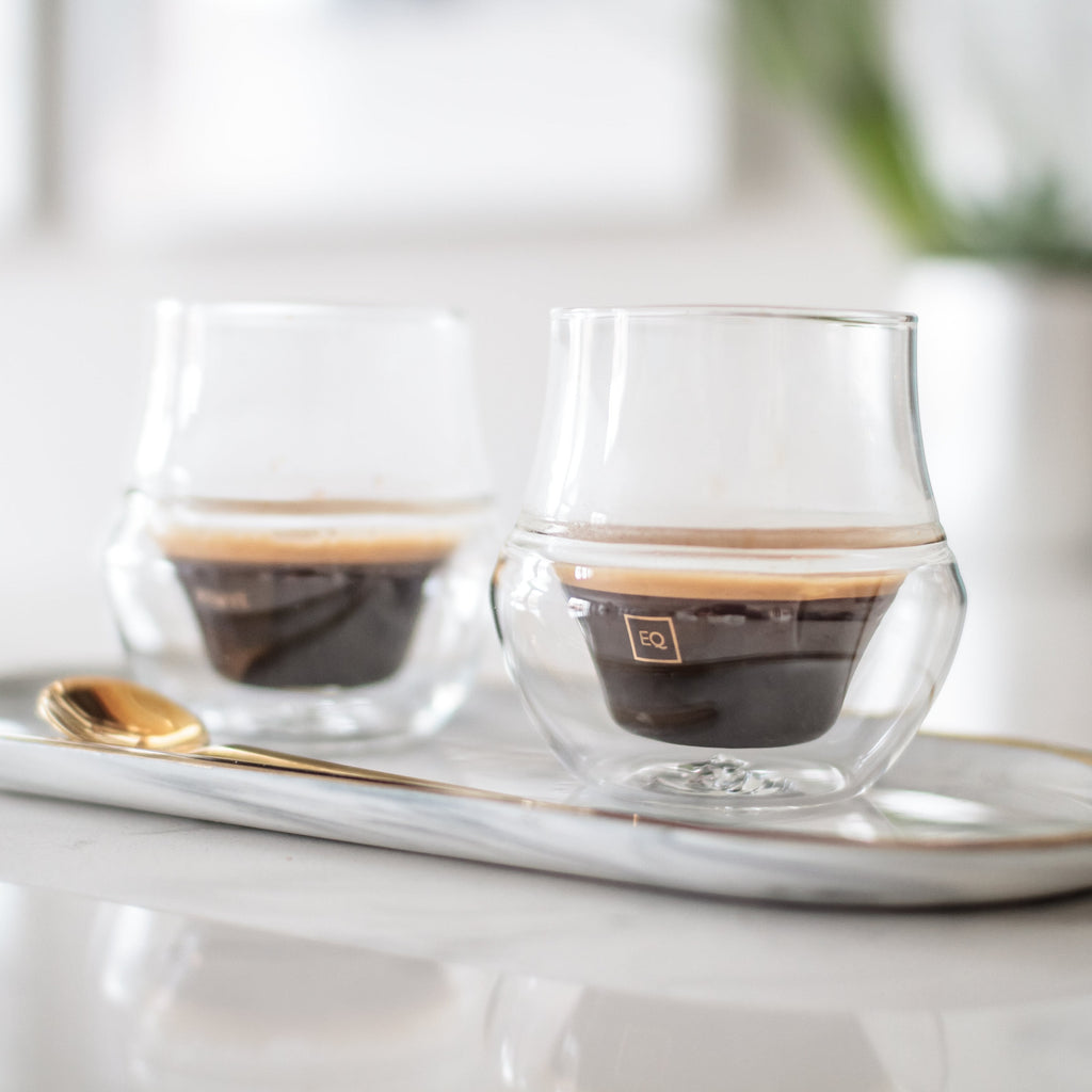 Double-Wall Glass Espresso Cups, Set of 4