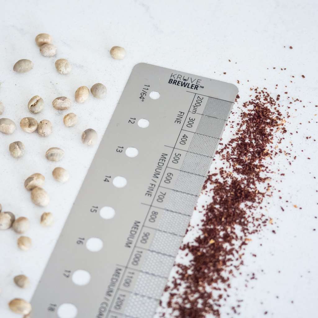 Troubleshooting with a coffee grind size ruler
